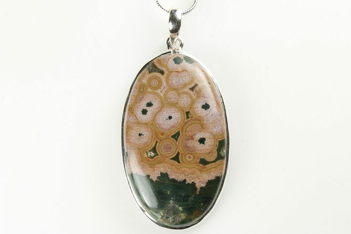 Ocean Jasper Pendant (Necklace) - Sterling Silver #192319